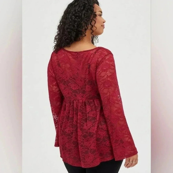 TORRID Black women top Transparent size 2 in GREAT used condition! - Picture 2 of 13